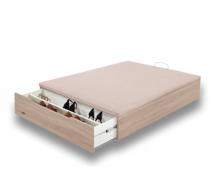 Folding Flex Wooden Ottoman Storage Bed 25 with Shoe Rack