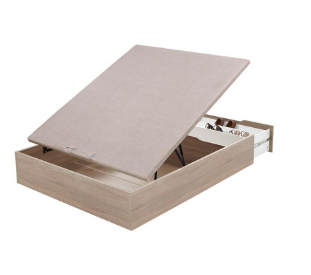 Folding Flex Wooden Ottoman Storage Bed 25 with Shoe Rack