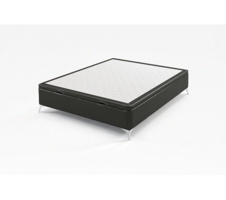 Nessen Bernat Upholstered Ottoman Storage Bed - Polipiel Gris