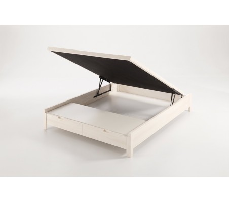 Canapé de Madera Nessen Bantis - Nieve, abierto
