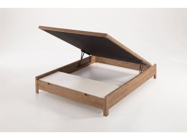 Nessen Bantis Wooden Ottoman Storage Bed - Bruma, open
