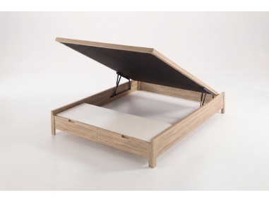 Nessen Bantis Wooden Ottoman Storage Bed - Cambrian, open