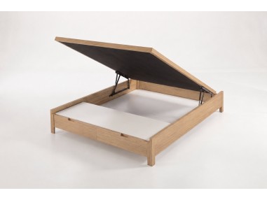 Nessen Bantis Wooden Ottoman Storage Bed - Roble, open