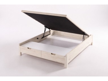 Nessen Zarel Bettkasten aus Holz - Nieve, geöffnet