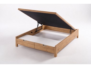 Nessen Zarel Wooden Ottoman Storage Bed - Bruma, open