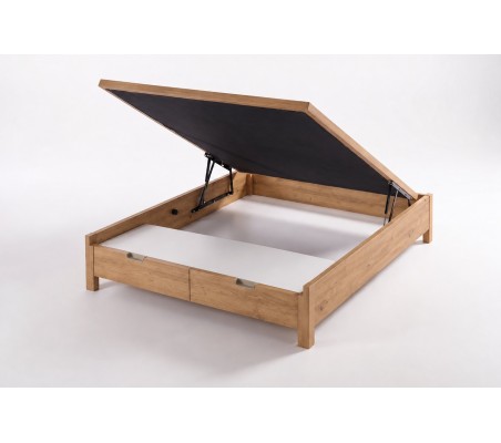 Nessen Zarel Wooden Ottoman Storage Bed - Bruma, open