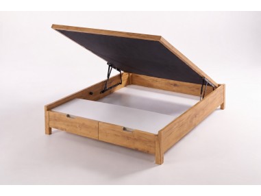 Canapé de Madera Nessen Zarel - Estepa, abierto