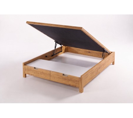 Nessen Zarel Wooden Ottoman Storage Bed - Estepa, open