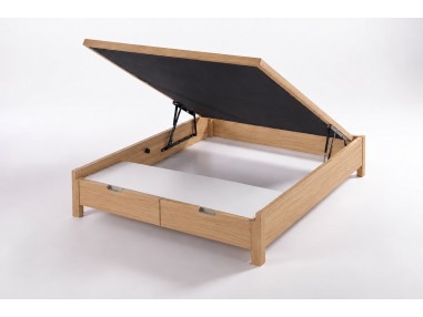 Canapé de Madera Nessen Zarel - Roble, abierto
