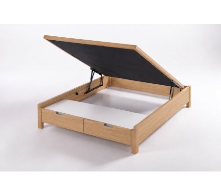 Canapé de Madera Nessen Zarel - Roble, abierto