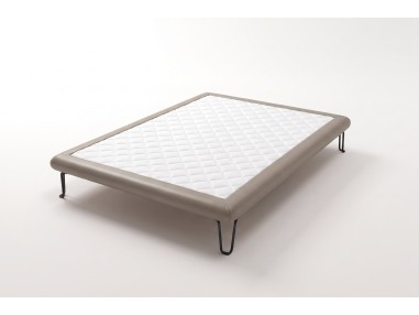 Nessen Brume Upholstered Bed Base - Polipiel Visón