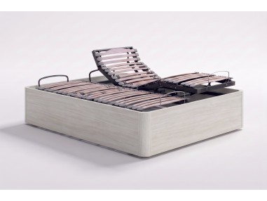 Canapé Articulado Eléctrico Nessen Infinity - Blanco veta, somier de láminas