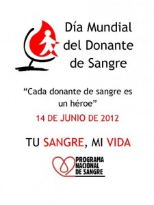 14 de Juni Dia Mundial Donante de Sangre