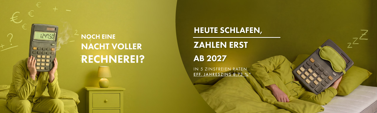 Heute schlafen, zahlen erst ab 2027: 5 zinsfreie Raten