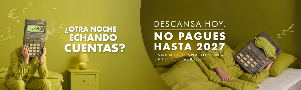 Descansa hoy, no pagues hasta 2027: financiación en 5 cuotas sin intereses