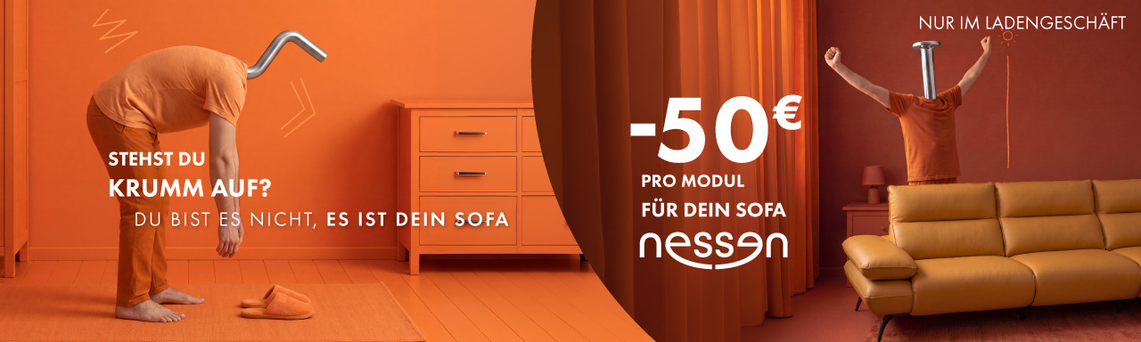 Du bist es nicht, es ist dein Sofa: 50 € Rabatt pro Modul auf Nessen Sofas